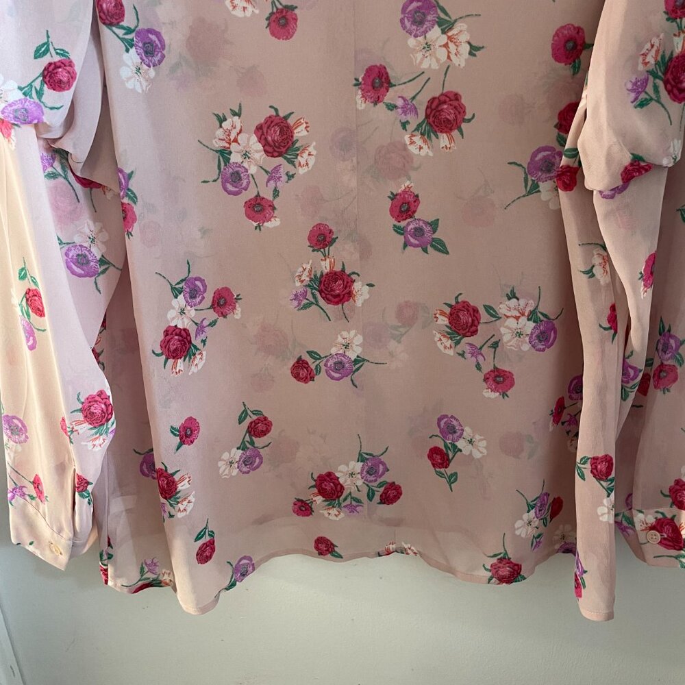 NWT Express Floral Sheer Blouse - size XL - Picture 9 of 10